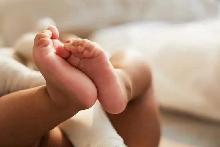 Close-Up of Baby Feet shaking