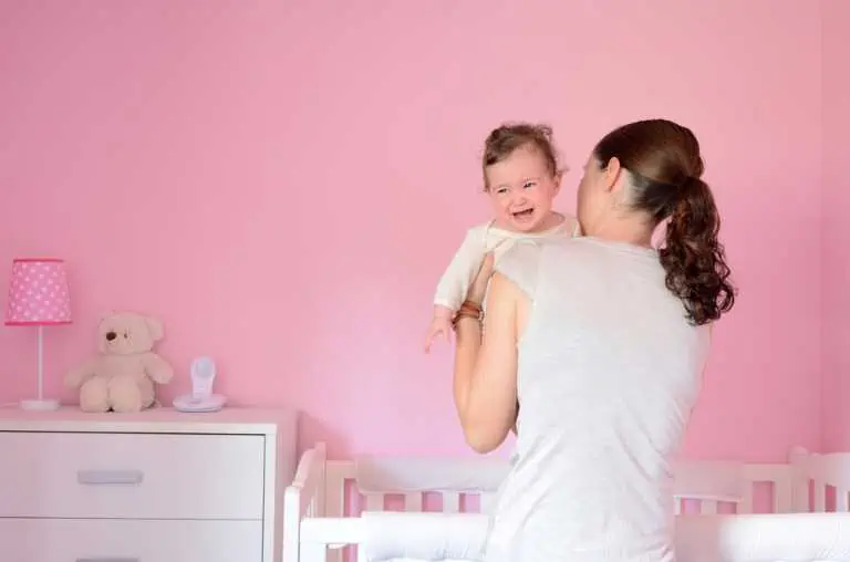 Baby is angry with her mother