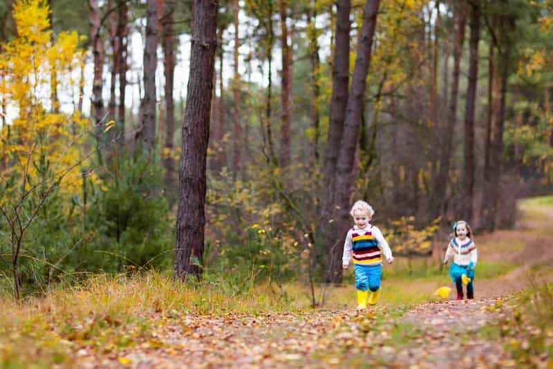 Children outside playing