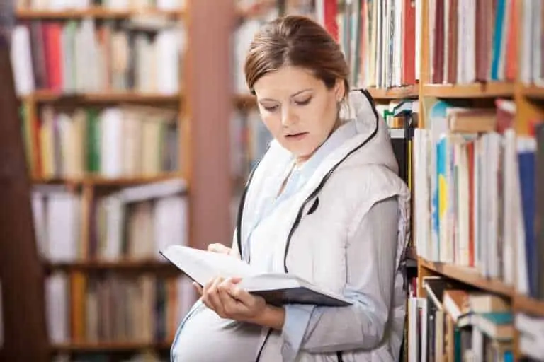 Pregnant Woman at college